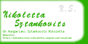 nikoletta sztankovits business card